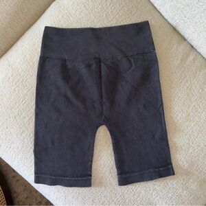 Nikibiki Dark Gray Ribbed Biker Shorts